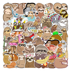 50pcs Sloth Doodle Waterproof Sticker DIY Creative Toy