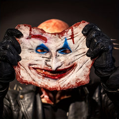 Bloody Double Skull Mask Latex Scary Rotten Helmet Full Halloween Carnival Mask