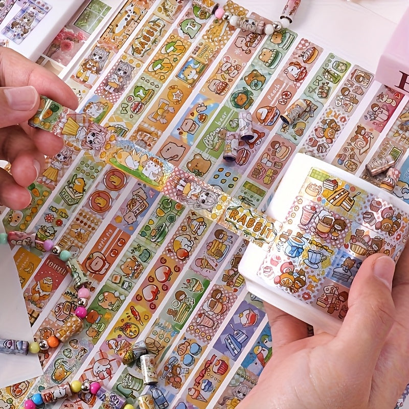 1000 Assorted Playful Designs DIY Bracelet Charms Reusable Paper Stickers