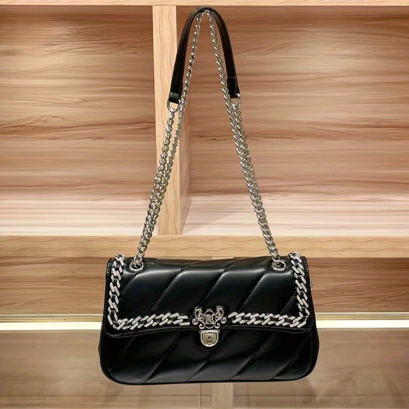 Quilted Chain Strap Handbag for Women Fashionable Shoulder & Crossbody Bag