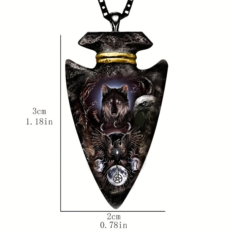 Forest Ghost Wolf Punk Hip Hop Animal Wolf Pendant Necklace