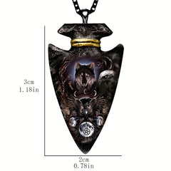 Forest Ghost Wolf Punk Hip Hop Animal Wolf Pendant Necklace