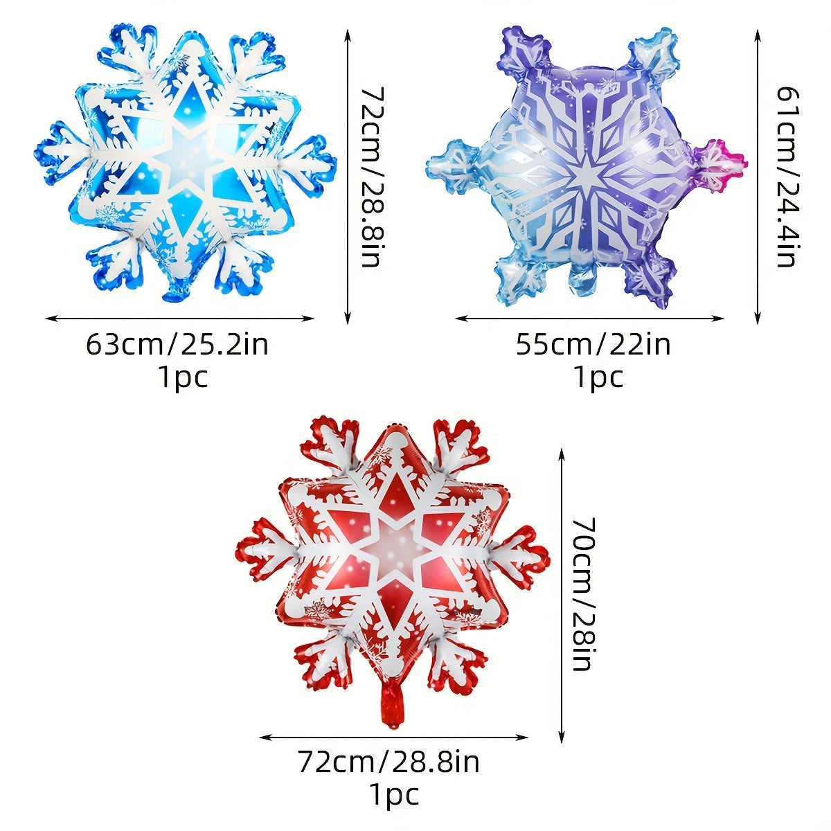 Christmas Snowflake Foil Balloon Winter Theme Party Decoration