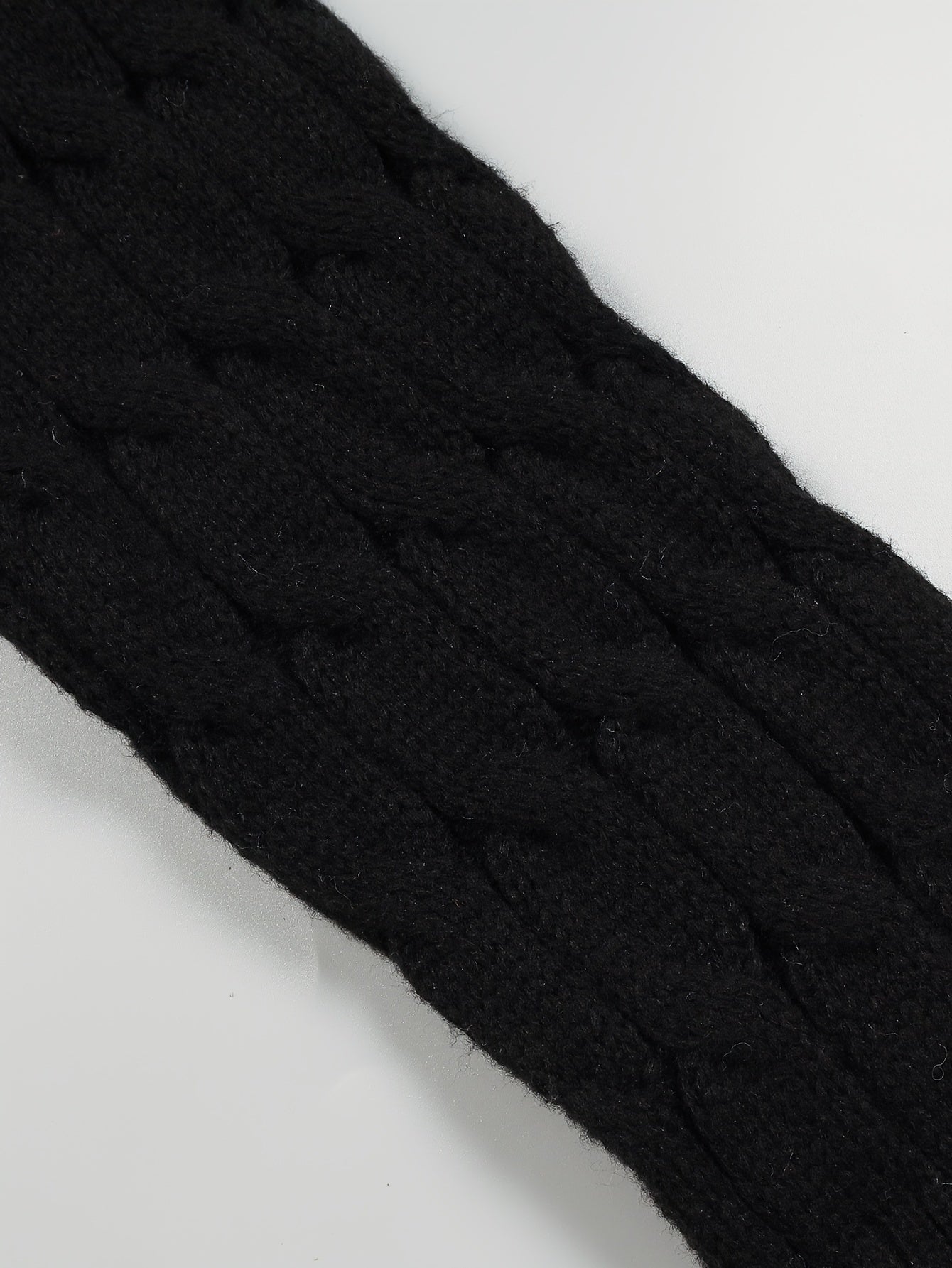  Colorblock Cable Long Sleeve Open Front Cardigan