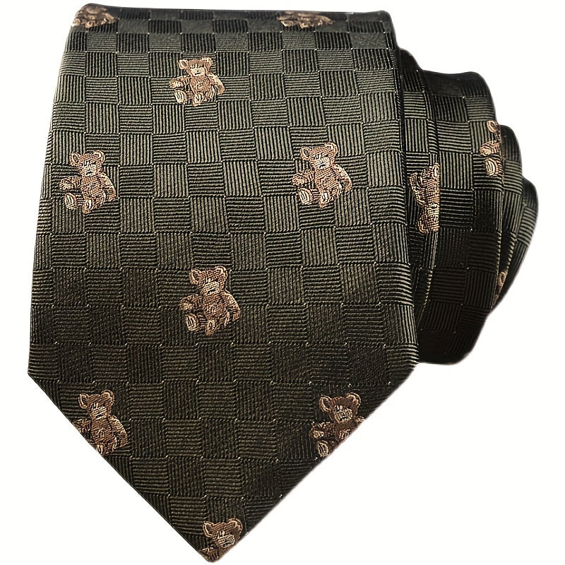 Silk Tie Cashew Nut Little Bear Wide Hand Tie