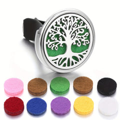 Car Aromatherapy Diffuser Locket Car Clip with 10pcs Mixed Pads