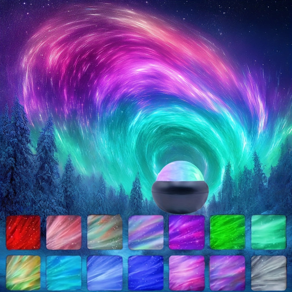 Small Magic Ball with Northern Lights, USB Plug In, Remote Control