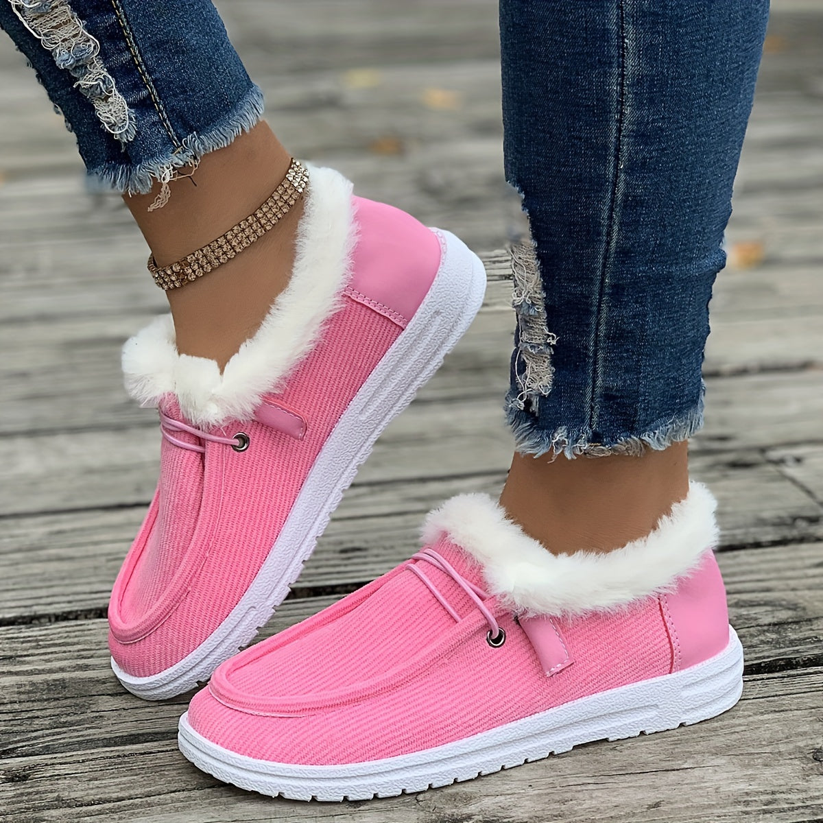 Plush Lined Thermal Snow Boots - Warm Winter Shoes