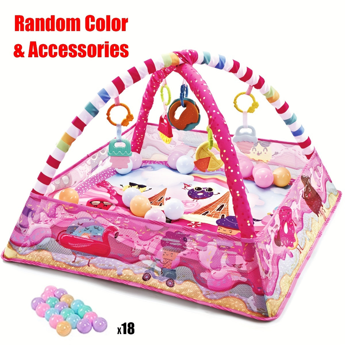 Tummy Time Activity Mat for Kids Play Gym Mat Sensory Development