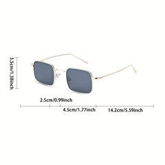 Square Metal Sunglasses Men Women Anti Glare UV400