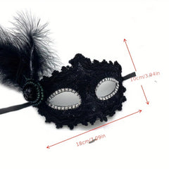 Gothic Cartoon Mask Bow Hairband Necklace Earrings Set