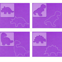 4pcs Acrylic Dinosaur Quilting Templates Set Sewing Tools Kit