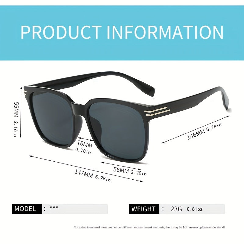 Square Sunglasses Men Women Anti Glare UV400