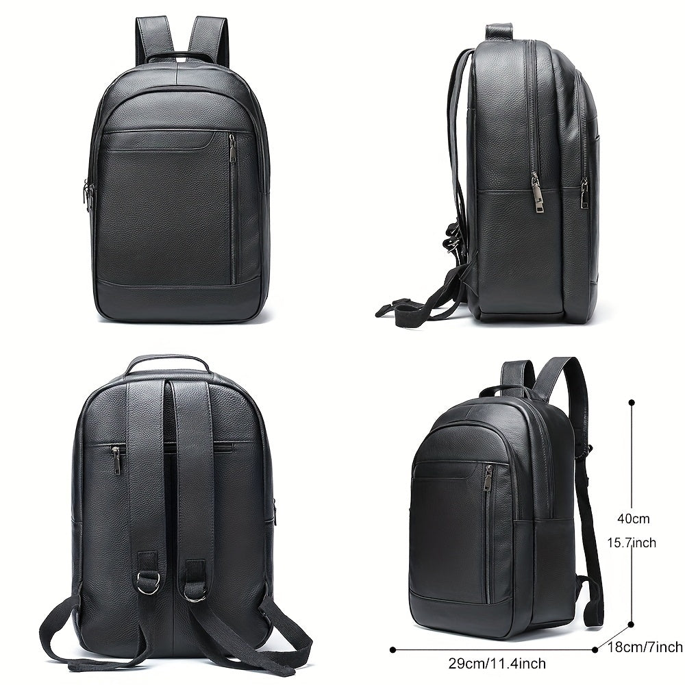 Men's Leather Backpack Large Capacity Travel Backpacks