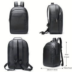 Men's Leather Backpack Large Capacity Travel Backpacks