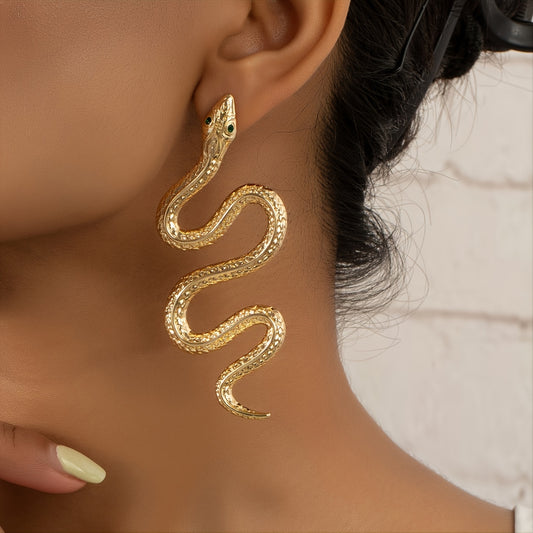 Snake Party Earrings 14K Plated Jewelry For Women Girls
