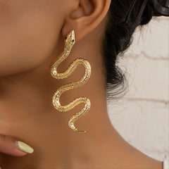 Snake Party Earrings 14K Plated Jewelry For Women Girls
