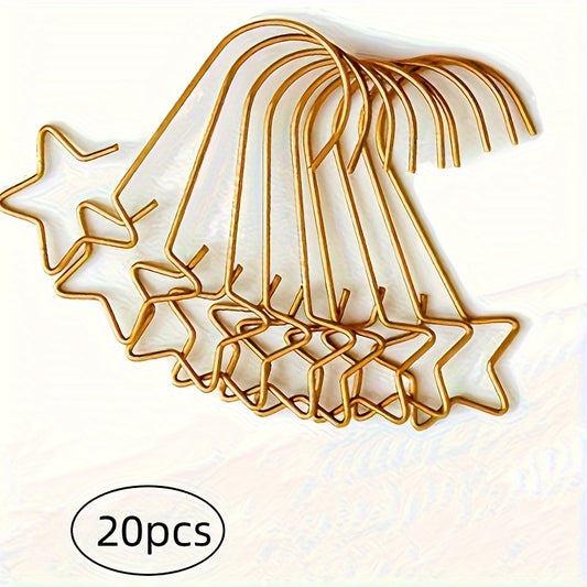 40pcs Star Hooks Christmas Ornament Hooks Family Decorations