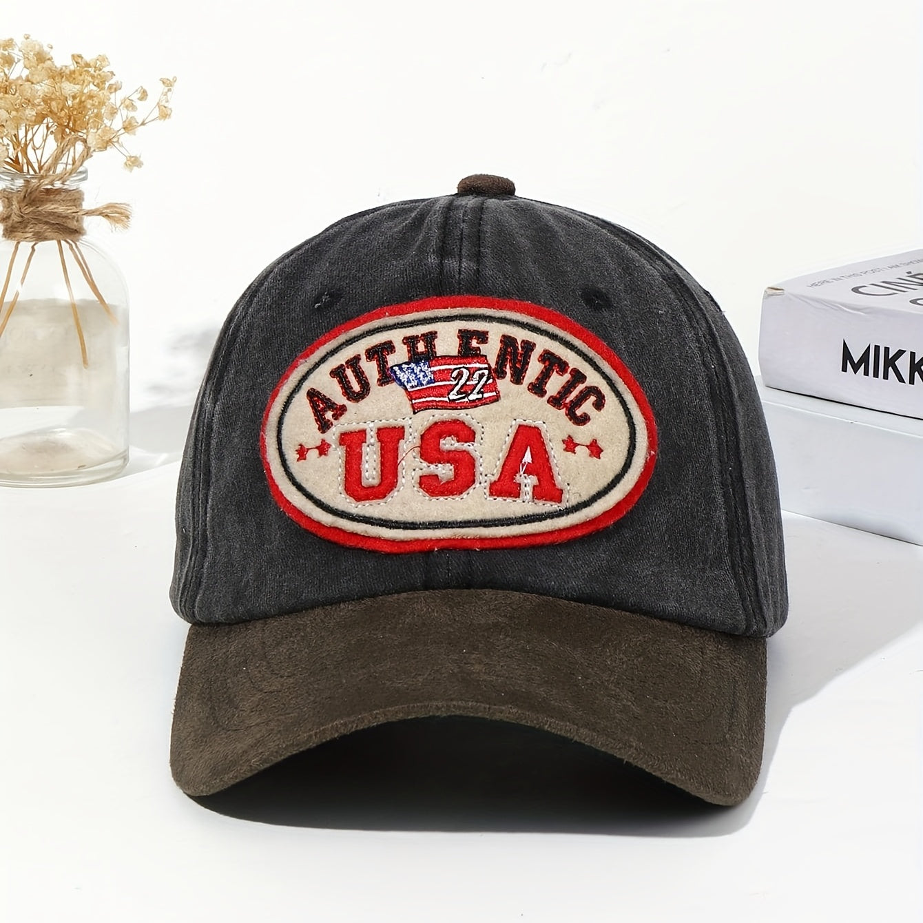 Embroidered Distressed Baseball Cap