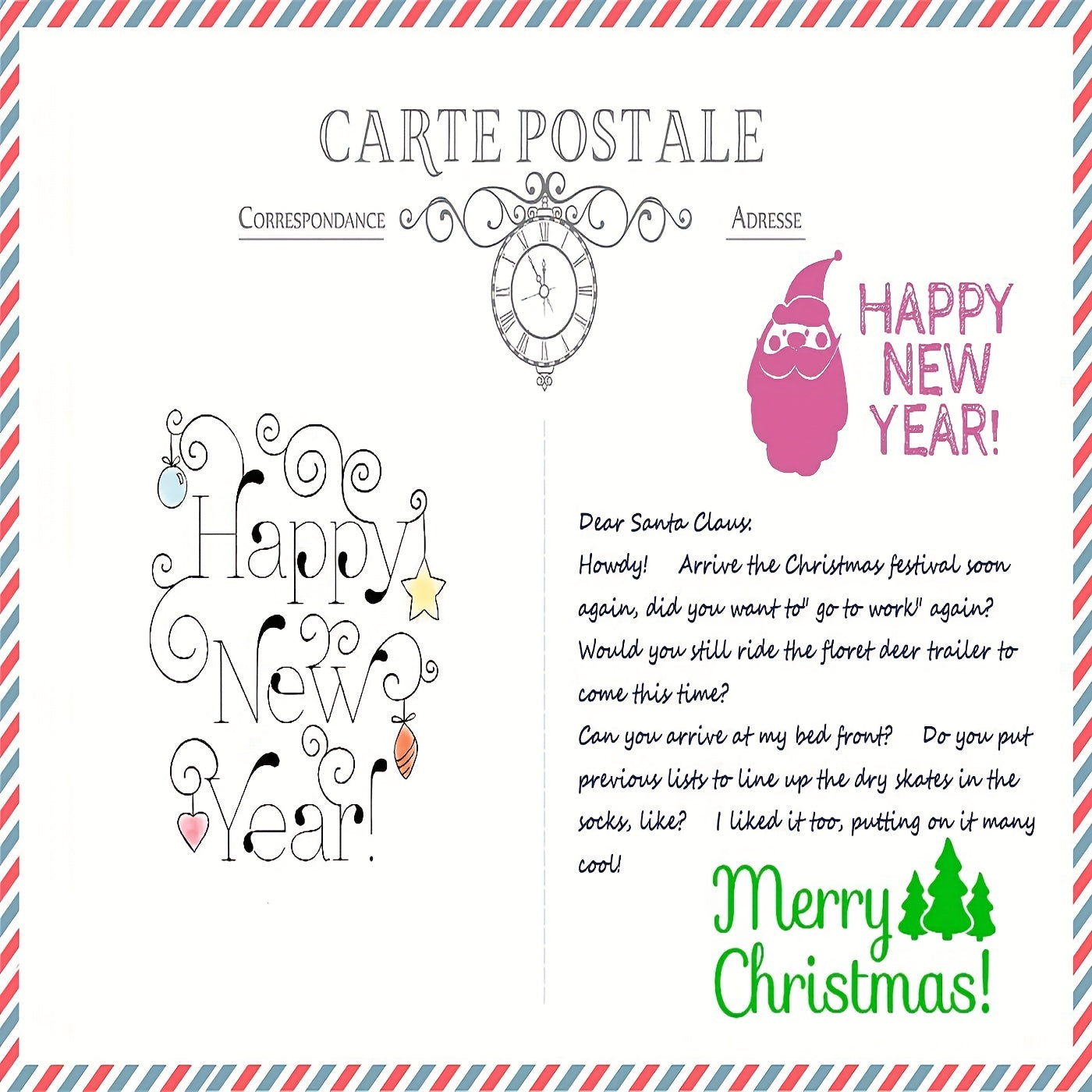 Christmas Words Clear Stamps - Xmas Theme Blessing Sentiment Emboss