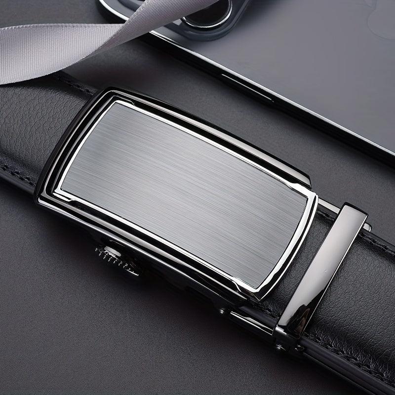 Men's Leather Belt Automatic Buckle Business Pants Belt