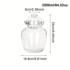 2500ml Glass Pickle Jar with Lid for Fermentation