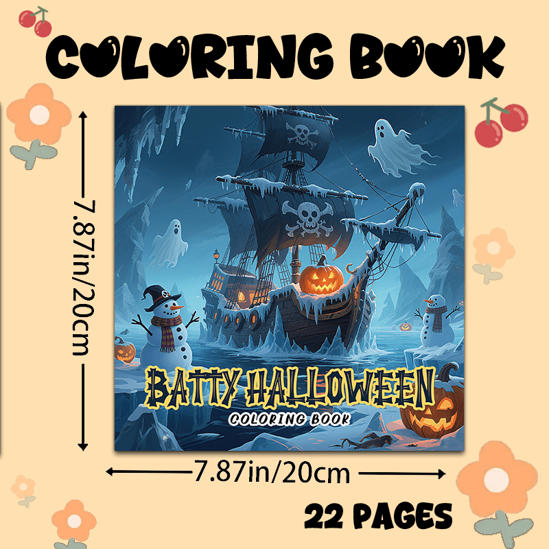 Deluxe Gothic Halloween Adult Coloring Book - Ghost Witch Horror Scene