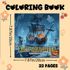 Deluxe Gothic Halloween Adult Coloring Book - Ghost Witch Horror Scene