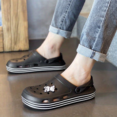 Men's Slip On Platform Clogs with Charms Outdoor Shoes