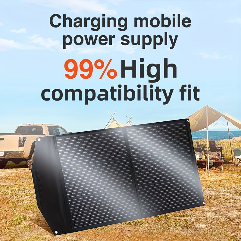 100W Foldable Solar Panel Waterproof USB Fast Charging Kit