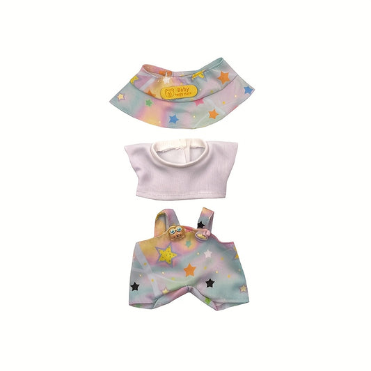 Doll Fisherman Outfit Set with Hat and Overalls 6-9 inch Dolls