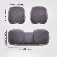 3pcs Winter Car Seat Cushion Plush Warm Car Accessories