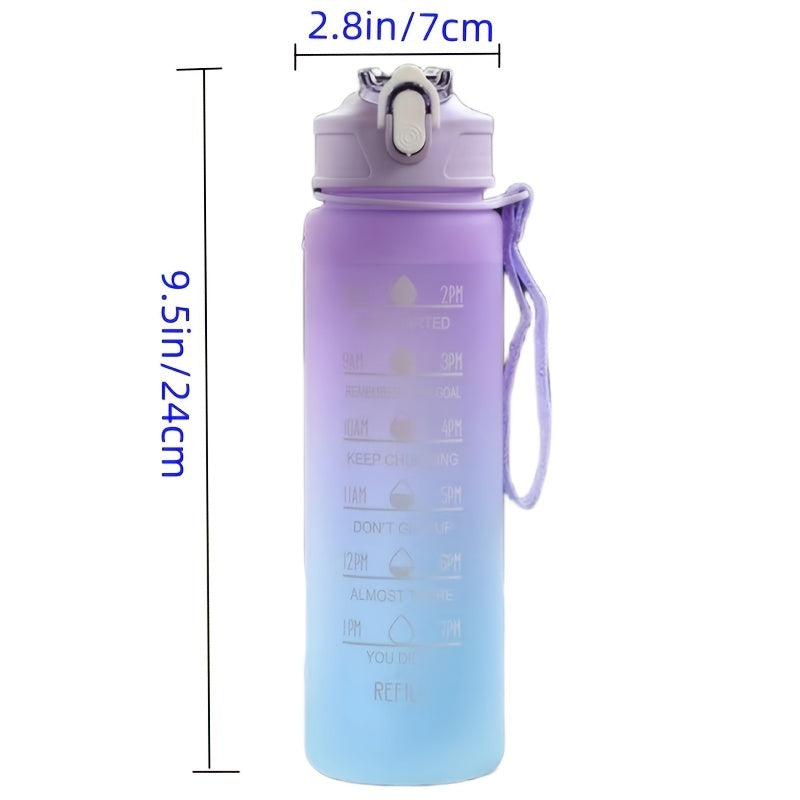 650ml Outdoor Sports Water Cup with Time Scale & Drop Resistant Lid