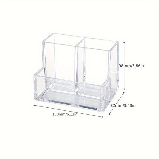 Minimalist Style Office Storage Box With Transparent Compartments