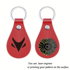 30pcs DIY Leather Key Fob Kit with Rivets and Key Rings