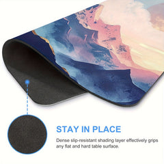 Mountain Mouse Pad Natural Art Mouse Pad Square Waterproof Mouse Pad