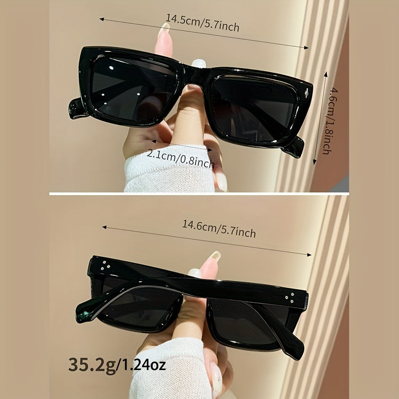 Square Sunglasses Rivet Anti Glare UV400 Sun Shades for Vacation Beach Party