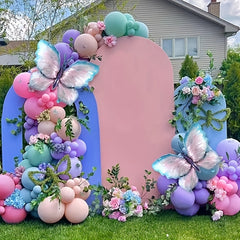 148pcs Purple Butterfly Balloon Set for Party Scene Layout
