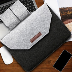33 78 39 62 Cm Block Felt Laptop Bag With Small Electronic Accessory Storage Bag
