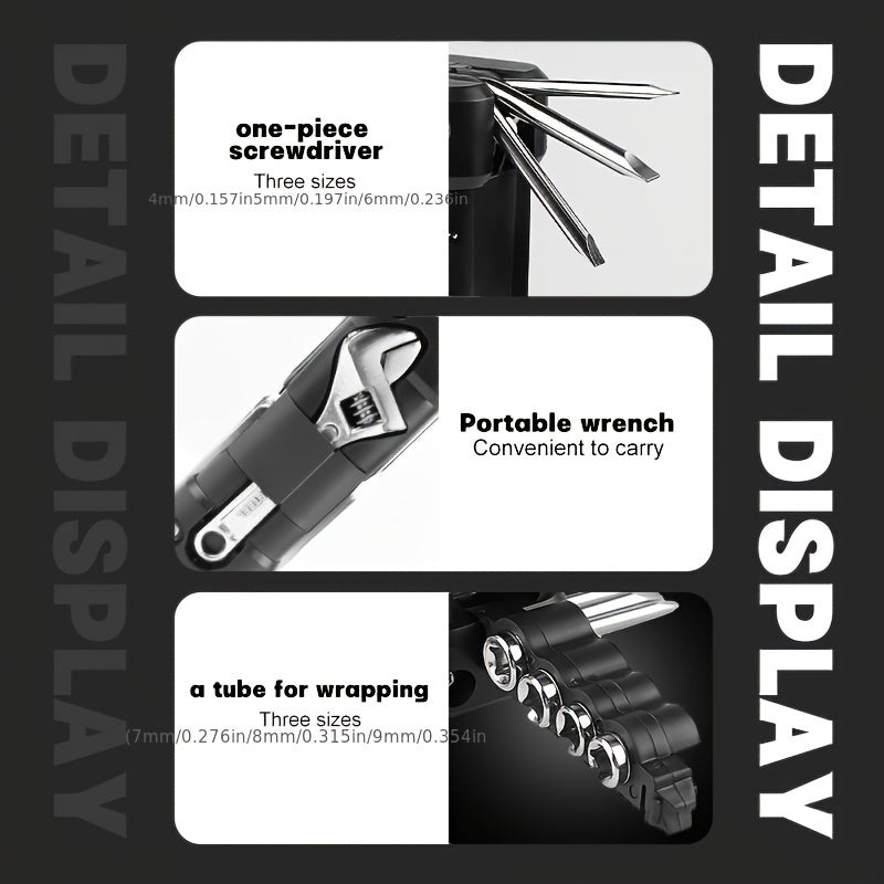 Bike Tool Kit Multitool & Tire Repair Set for Road Cycling