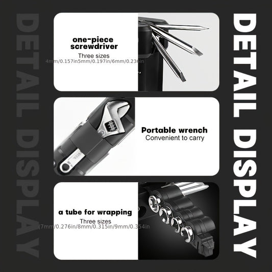 Bike Tool Kit Multitool & Tire Repair Set for Road Cycling