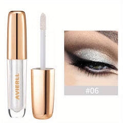 Glitter Eyeshadow Waterproof Fast Drying Eyeliner Metallic Shimmer Golden Brown