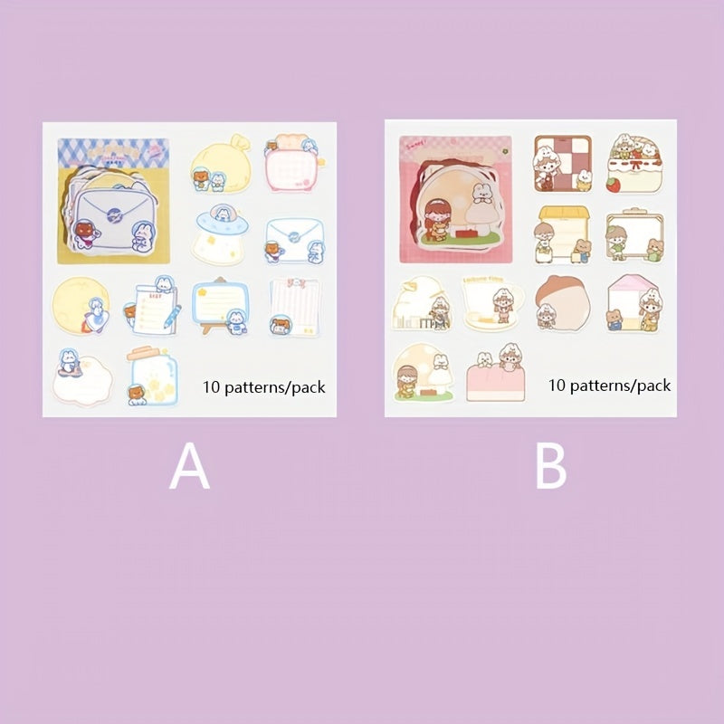 100 Sheets Cartoon Shaped Note Paper DIY Material