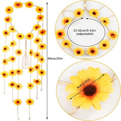 Hippie Sunflower Hairband Floral Crown Boho Headdress Headpiece
