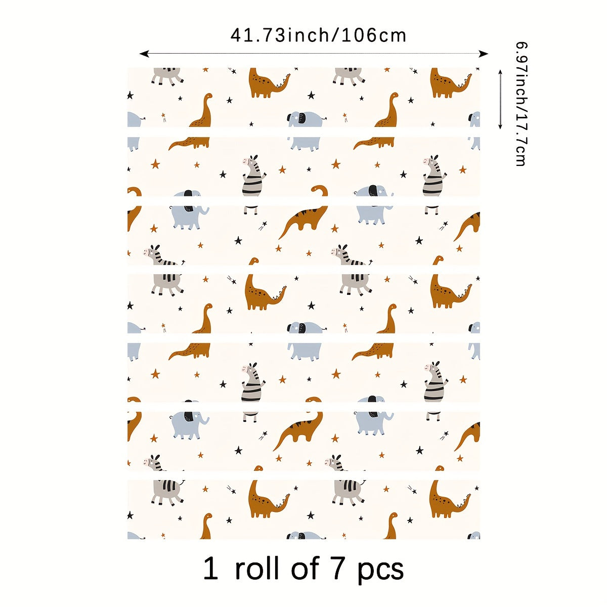 7pcs Dinosaur Stair and Drawer Stickers