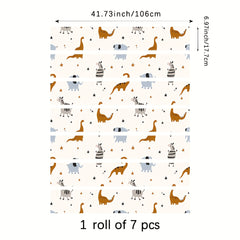 7pcs Dinosaur Stair and Drawer Stickers