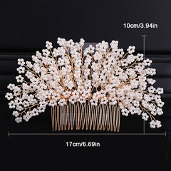 Faux Pearl Hair Comb Bridal Wedding Hair Accessories