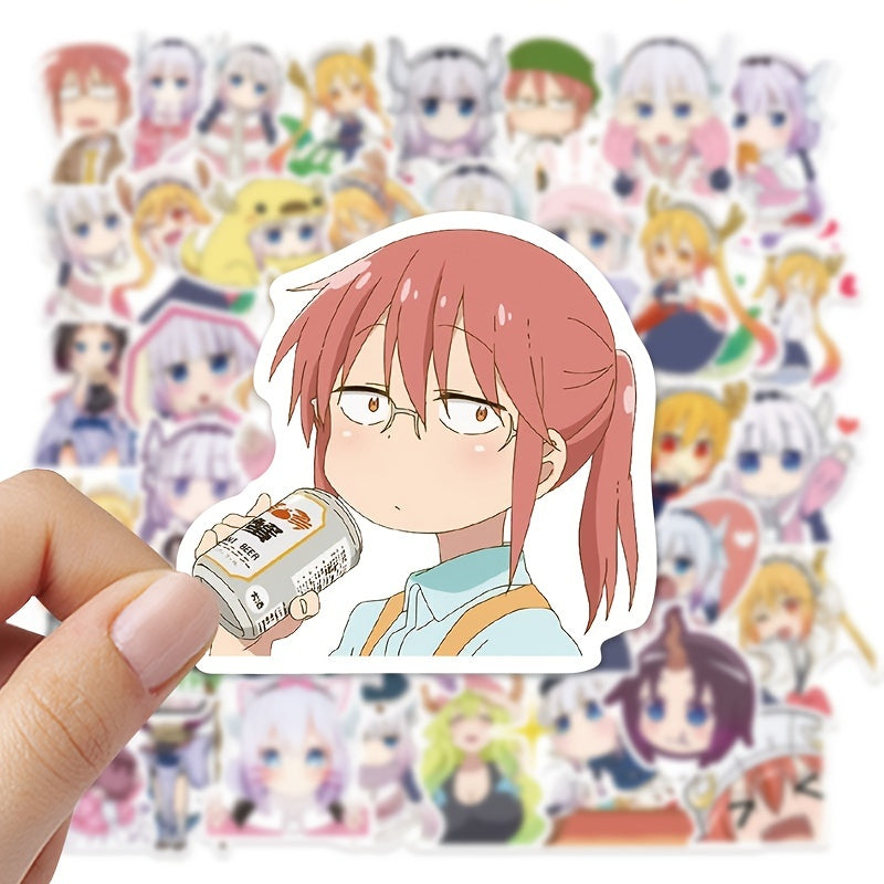 50 Dragon Maid Anime Stickers for Water Bottles Phones Notebooks