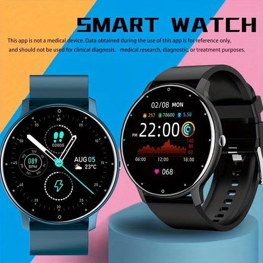 Waterproof Smart Watch Full Touch Screen Silicone Band