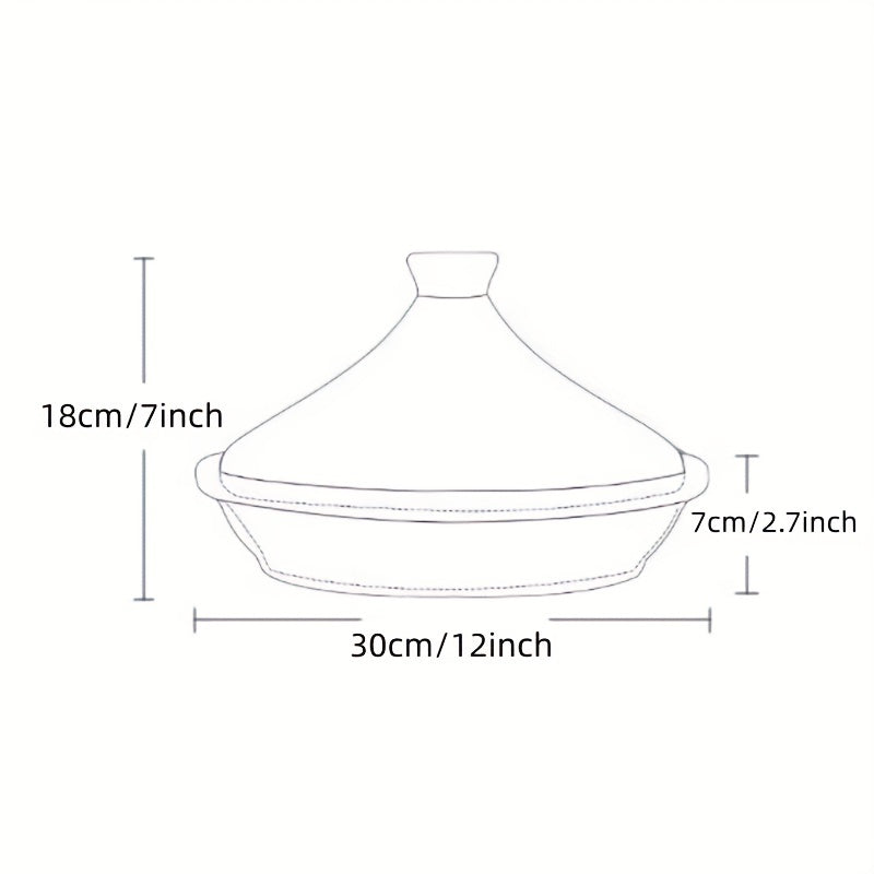 High Ceramic Tagine Pot Moroccan Cooking Cone Shaped Lid